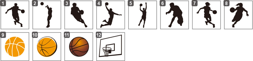 イラストサンプル　バスケットボール